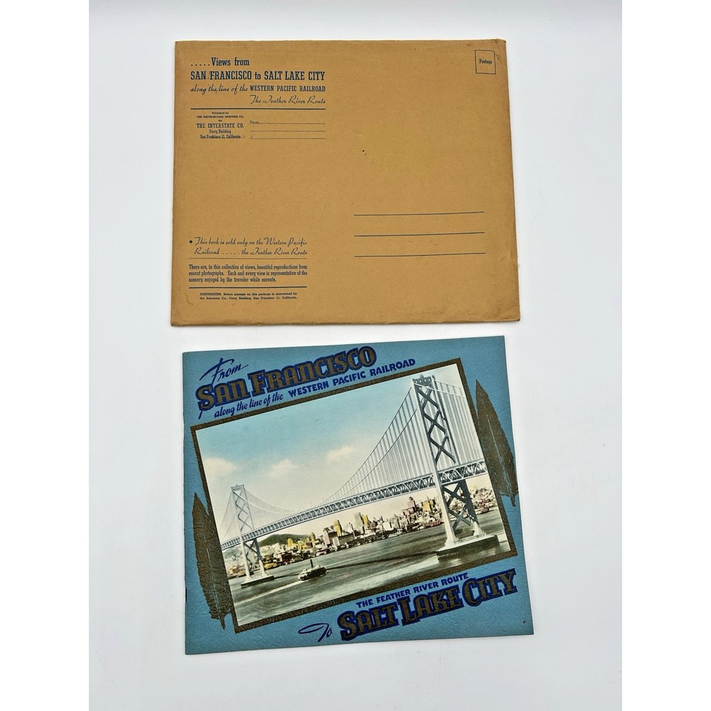 1944 San Francisco to Salt‎ Lake City Western Pacific Railroad Souvenir Book